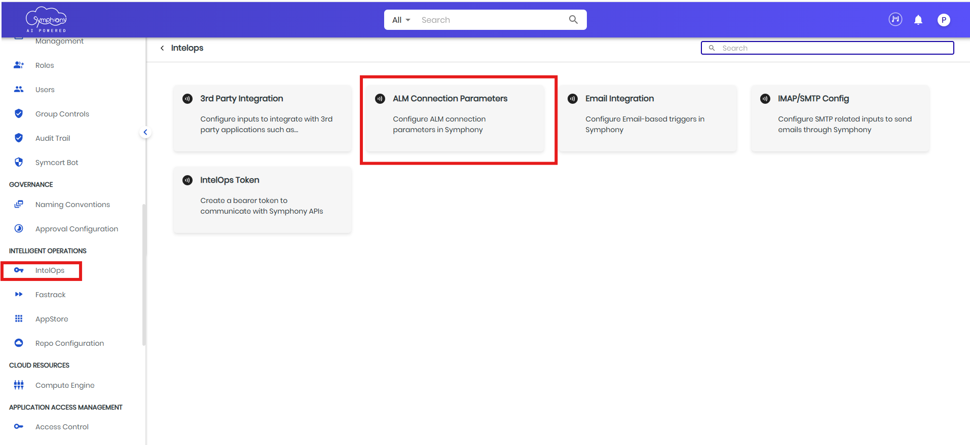 ALM Service Input Fields